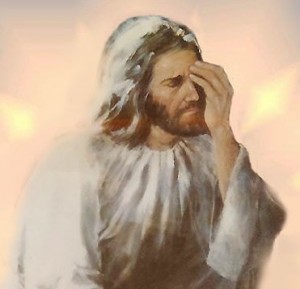 Jesus looking disappointed