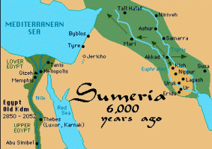 Sumeria 6,000 years ago (Iraq)
