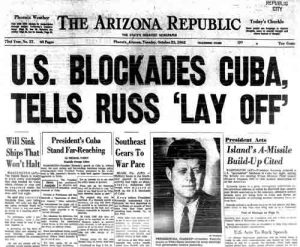 US blockades Cuba - headline