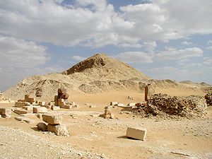 The pyramid ruins of Pepi II