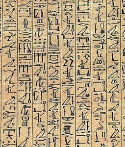 Papyrus hieroglyphics