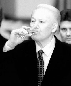 Boris Yeltsin, drinking
