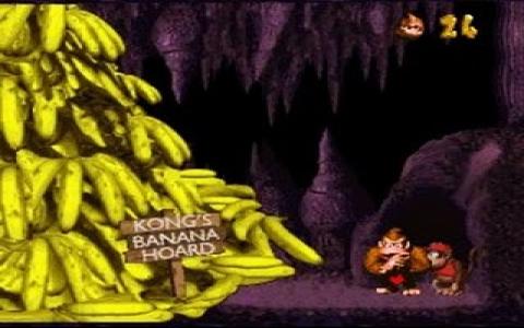 Donkey Kong Country (SNES) - DK's Banana Hoard