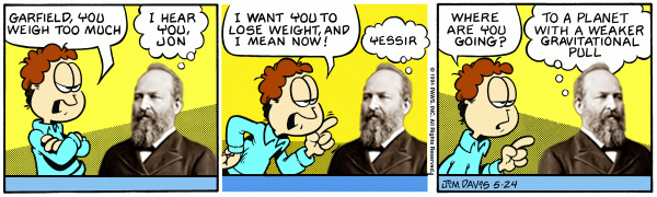 President Garfield in the Garfield comic strip
