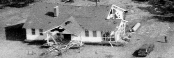 The Gregg's house after the bomb